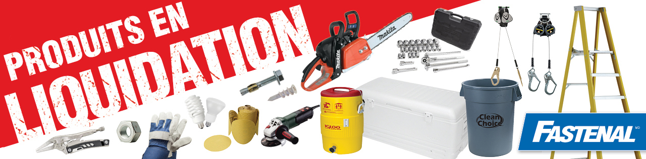 Magasiner les articles en liquidation chez Fastenal.